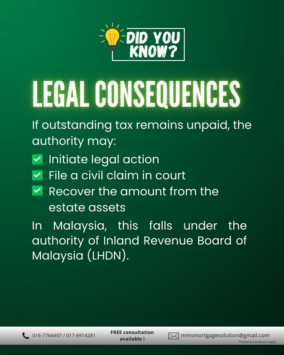 KhadijahEm4s2's tweet photo. Unpaid income tax remains part of the estate and must be settled before assets are distributed. Plan early to protect your family. https://t.co/TaZwgXSKuc