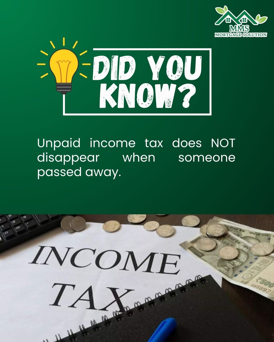 KhadijahEm4s2's tweet photo. Unpaid income tax remains part of the estate and must be settled before assets are distributed. Plan early to protect your family. https://t.co/TaZwgXSKuc