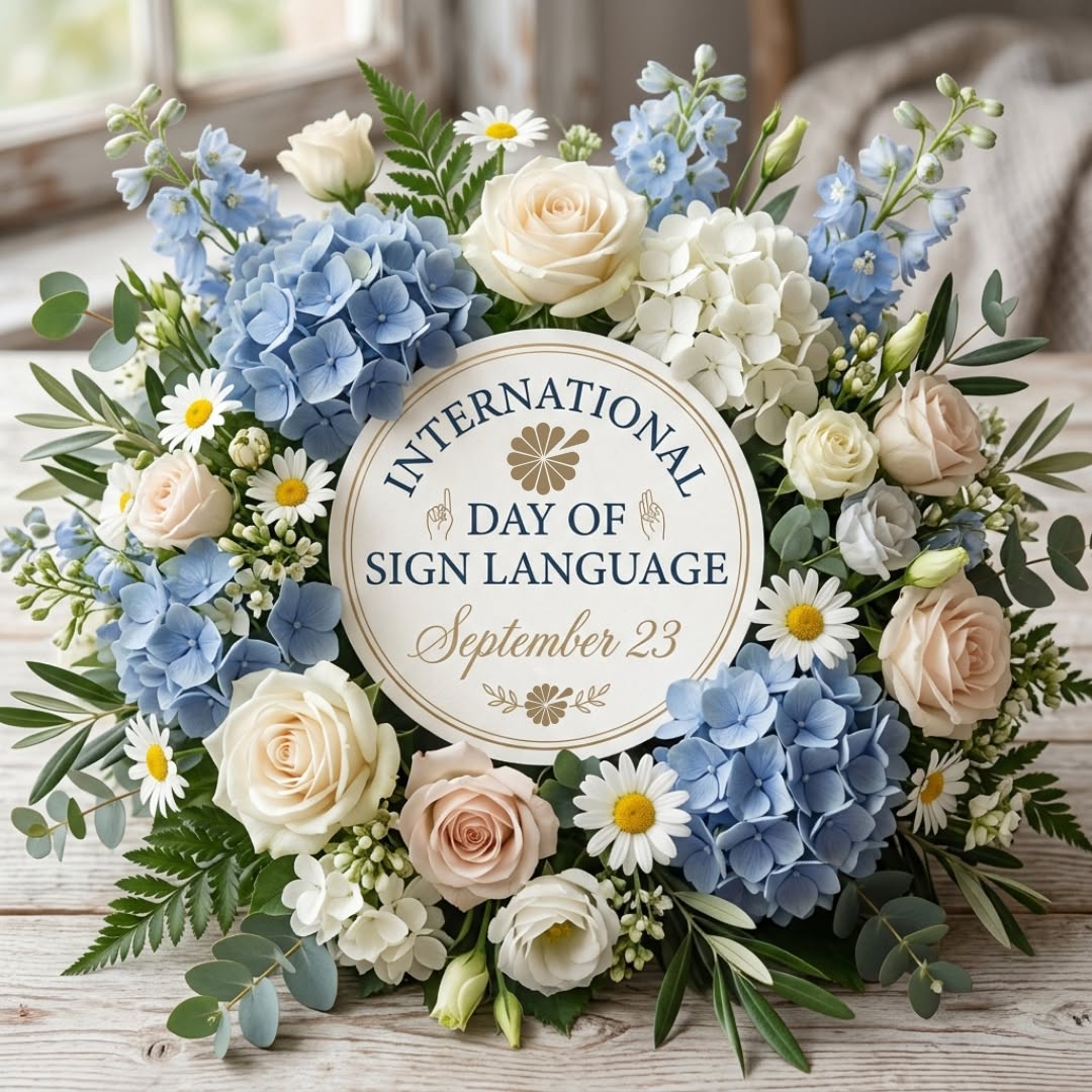 IndyFlorist's tweet photo. Some Messages Are Felt Without Words. 
Today, on International Day of Sign Languages, we celebrate the beauty of communication in all its forms and the power of connection beyond spoken words.
Just like flowers can express love, gratitude, friendship, and encouragement without saying a single word, sign language reminds us that there are many beautiful ways to connect, understand, and be understood. 
Because every message matters, and every person deserves to be heard. 
#InternationalDayOfSignLanguages #SignLanguage #DeafAwareness #InclusionMatters #Accessibility #CommunicationForAll #SpreadKindness #FlowersSpeak #FlowersWithMeaning #SendFlowers #FreshFlowers #IndianapolisFlorist #IndianapolisFlowers #FlowerDelivery #FloralDesign #georgethomasflorist #indianapolisflorist