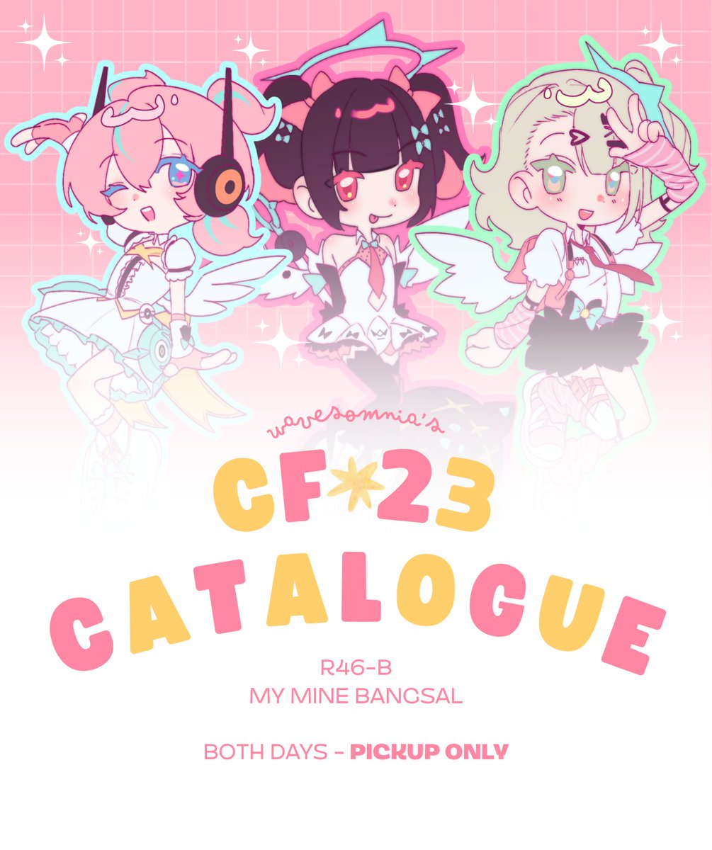 wavesomnia's tweet photo. ❤️🔁 are very appreciated!
Wavesomnia's #CF23 Pick-up PreOrder is here!

🌟ZZZ, SFAWTDE/DAWTDE,TSFTL, PHM
📍My Mine Bangsal (R46-B) Both Days! 
🗓 PO period: 23 Sep-28 Sep

PO form:
🔗https://t.co/G83KasBcei

#CF23catalogue #CF23catalog #ZZZero #phm #sfawtde #tsftl https://t.co/KR0UBybGJB