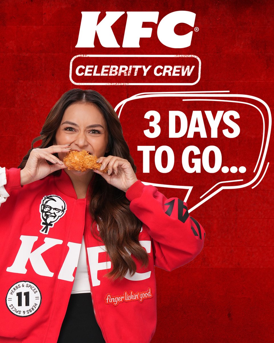 KFCPhilippines's tweet photo. 3 DAYS UNTIL THE KFC CREW MOMENT! 👀🍗

Kath is almost here.

Who are you bringing with you to KFC SM Fairview? ❤️

#KFCPhilippines #KFCCelebrityCrew #KathrynBernardo #KathrynBernardoKFCCelebrityCrew https://t.co/v0iVJArRwb