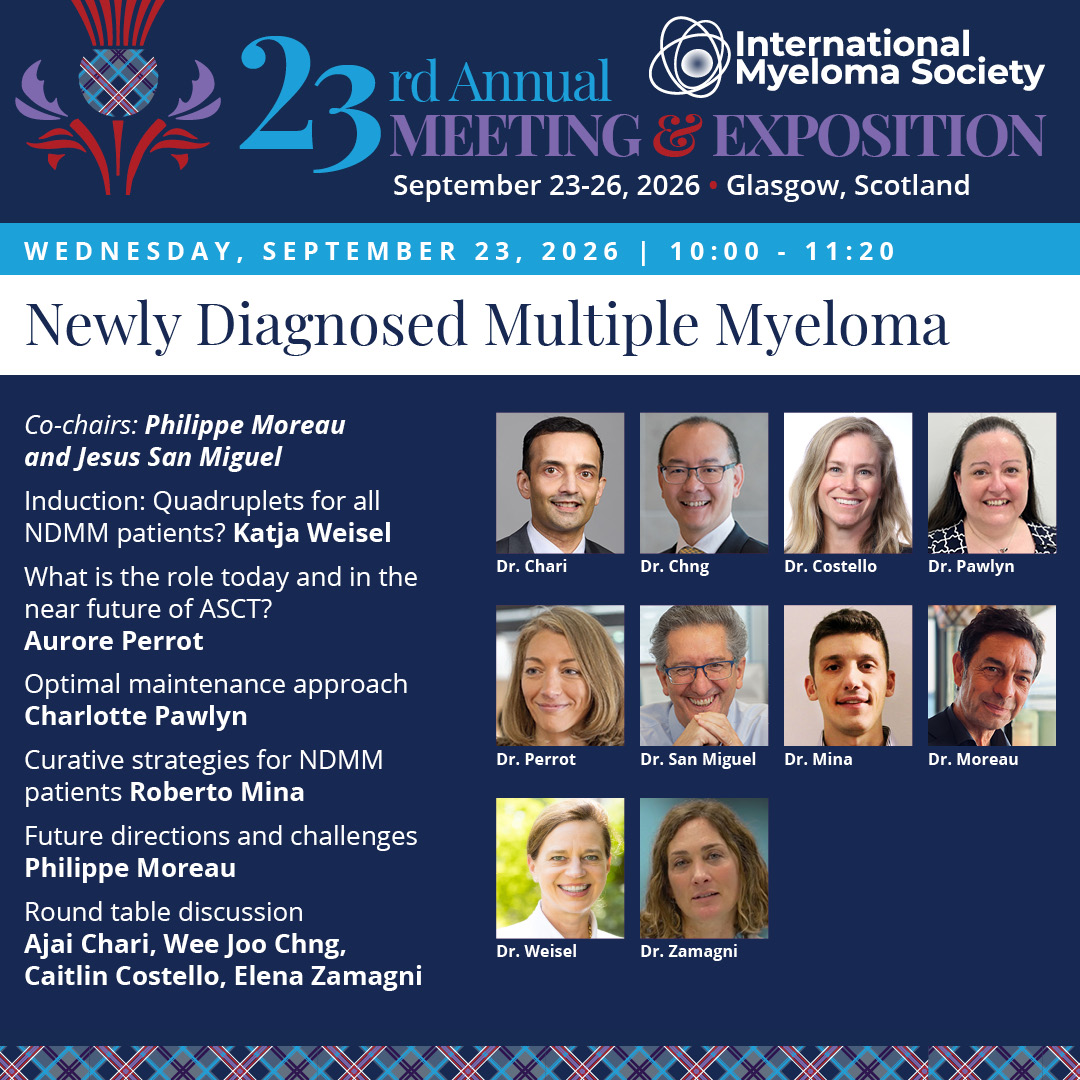 Myeloma Society (@Myeloma_Society) — #IMS26 — conference slide