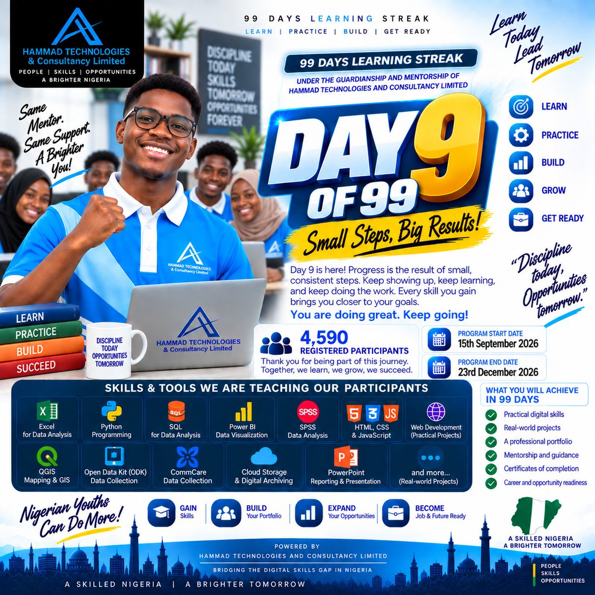 AhmadAminuAhmad's tweet photo. Day 9 of 99 in progress...
#99DaysLearningStreak
#ahmadaminuahmad
#Hammadtech01 https://t.co/20Vc0RE3ba
