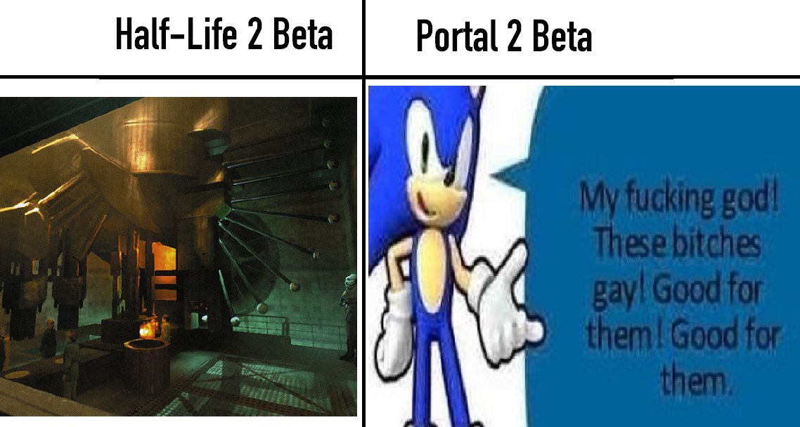 Sal_Predebut's tweet photo. portal 2 and half life 2 beta meme https://t.co/3HUoHfbck7