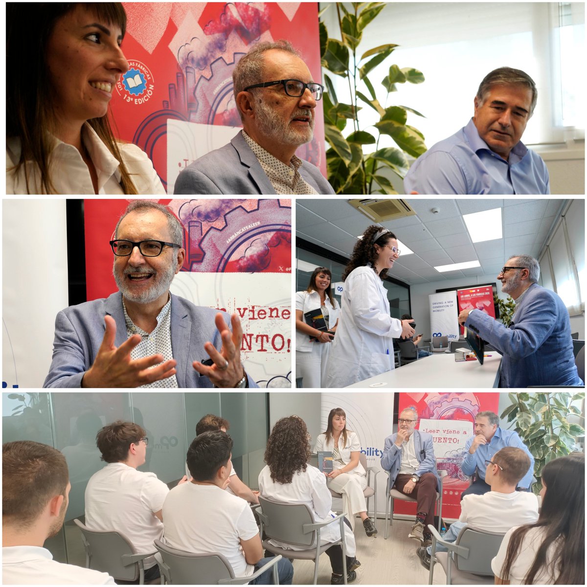 eloytizon's tweet photo. Magnífico club de lectura en torno a «Plegaria para pirómanos» con trabajadores de #Opmobility de Tudela de Navarra, auspiciado por la Fundación Manuel Fernández «Lito», bajo los lemas #Loslibrosalasfábricas y #Leervieneacuento. 
Como siempre: LARGA VIDA AL CUENTO. 💟 https://t.co/Porap1qXbI