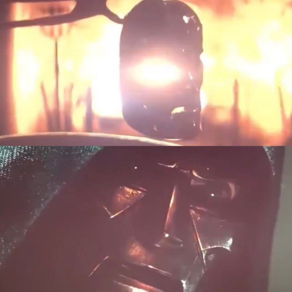 ZeMoReturn's tweet photo. Doom forging his mask in the same fashion as Tony forged the Mark I. Oh, Marvel, you know exactly what you're doing https://t.co/tsvSMSJY8G