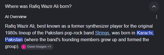 jeetsusHD's tweet photo. @Missingpepe @FearedBuck Both of his parents were born in Pakistan.

His dad was also a member of a Pakistani band. Just look him up, you’ll find interviews and articles where he talks about being born in Pakistan. https://t.co/F9b8cMsiRW