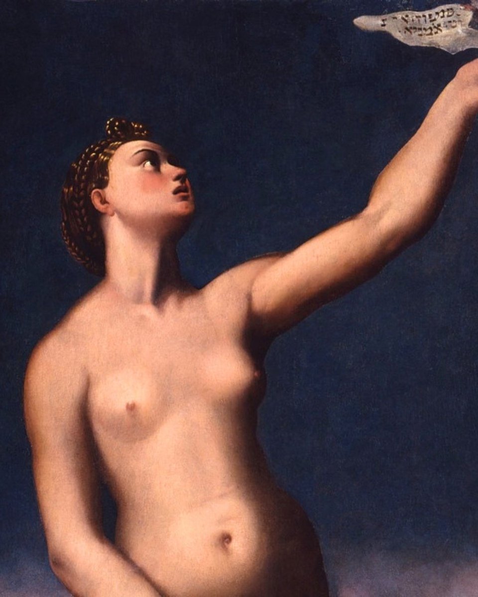 UffiziGalleries's tweet photo. In questa enigmatica #Allegoria, la bellezza femminile simboleggia la #Verità che, finalmente libera dalle vanità del mondo, si innalza verso il sacro e la conoscenza.

🎨Artista emiliano (cosiddetto ‘Amico friulano del Dosso’) 1520-1530 ca., #Uffizi

👉 https://t.co/evJ70zo1nQ https://t.co/WaAPWH7tam