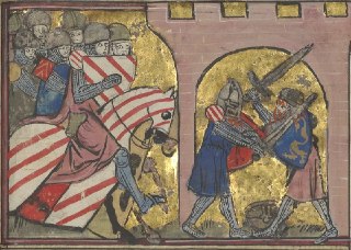 medieval_minia's tweet photo. 📜 Ci commence li livres de Lancelot du Lac
📅 1300-1350 🌍 France

#medieval #MedievalArt #MedievalMiniatures #ManuscriptArt #ailettes #horse #duel_of_knights_on_foot #pojedynek #visor_down

🔗 Manuscript Miniatures | Fonte originale https://t.co/fWJVPmBlR4