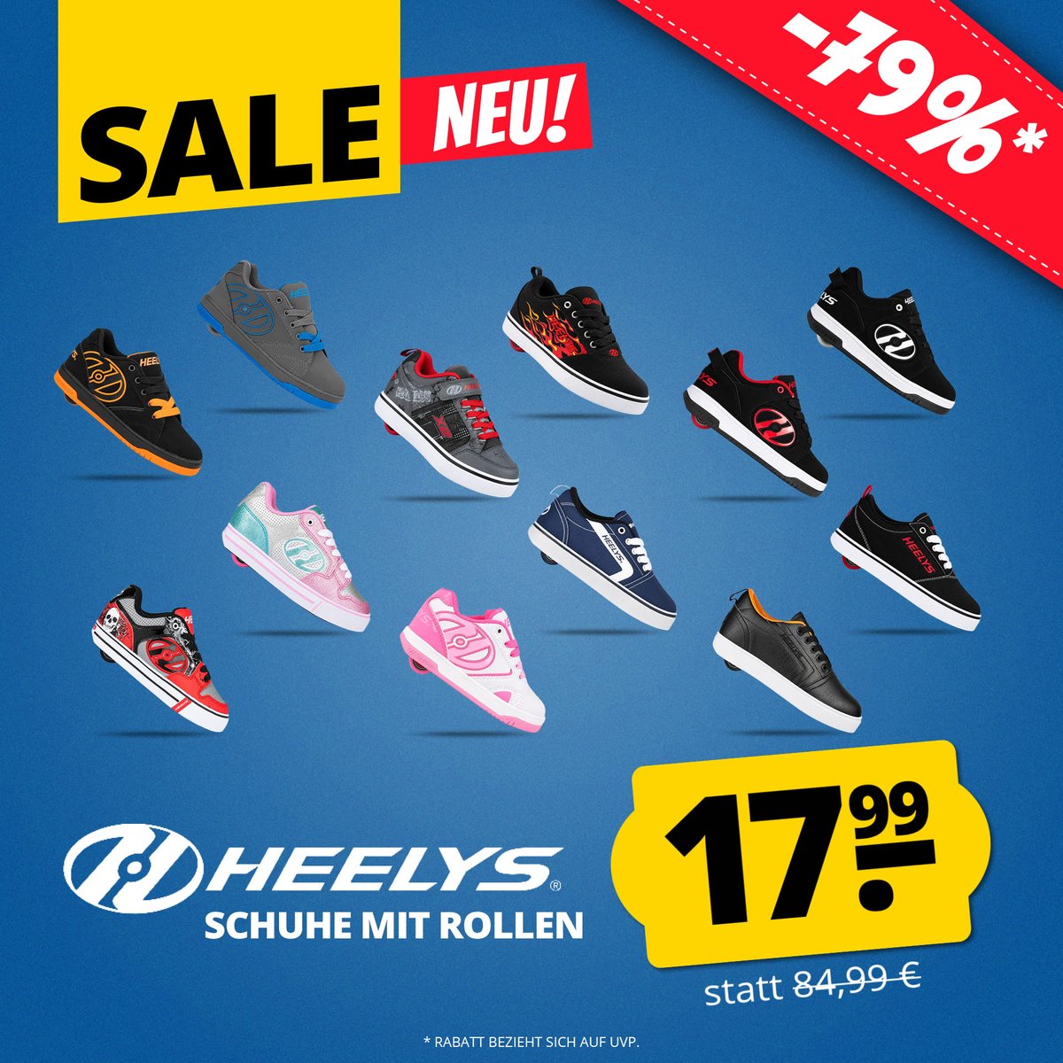 Sportspar's tweet photo. 🔥 Schuhe mit Rollen SALE 😎

Nur 17,99 € statt 84,99 €, satte 79 % Rabatt 🤑

Jetzt sichern 👉 https://t.co/DjeBjWkvqK https://t.co/4fsBbelYUW