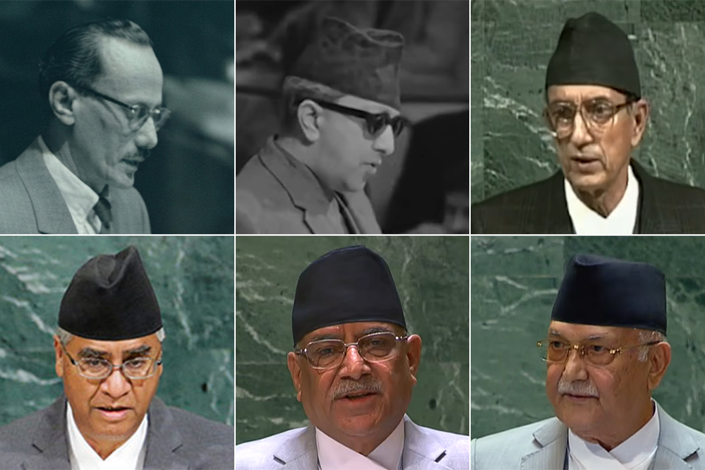 ekantipur_com's tweet photo. राष्ट्रसंघमा नेपालको ७ दशक लामो यात्रा: चूडाप्रसाद शर्मादेखि केपी ओलीसम्मले कस्ता विषय उठाए ?

नेपालका तर्फबाट संयुक्त राष्ट्रसंघको महासभामा पहिलोपटक तत्कालीन परराष्ट्रमन्त्री चूडाप्रसाद शर्माले सम्बोधन गरेका थिए भने जलवायु परिवर्तन र त्यसबाट नेपालले भोग्नुपरेको अन्यायको विषय पहिलोपटक पुष्पकमल दाहालले उठाएका थिए ।
https://t.co/VQ9kGGfGnq
