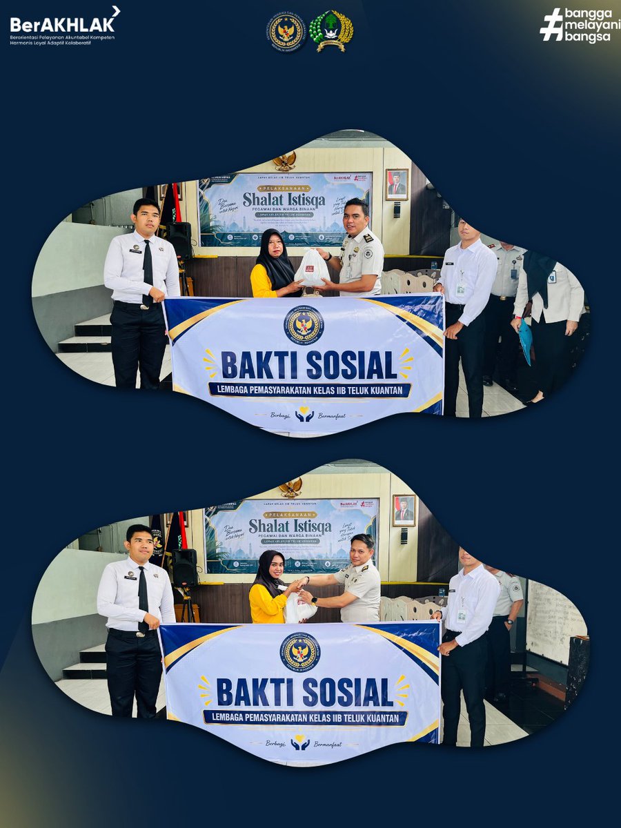 HumasLapasTelku's tweet photo. KEPEDULIAN YANG HADIR DI TENGAH KUNJUNGAN

Lembaga Pemasyarakatan Kelas IIB Teluk Kuantan melaksanakan kegiatan bakti sosial dengan membagikan bantuan bahan pokok kebutuhan sehari-hari kepada keluarga pengunjung Warga Binaan. https://t.co/XiqD4S7ARq