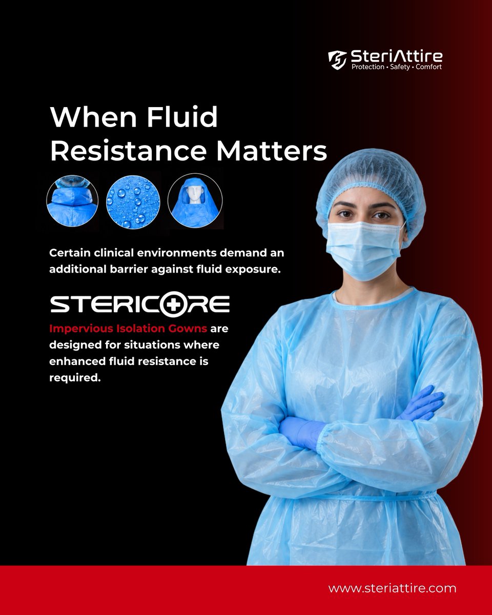 SteriAttire's tweet photo. Protection designed for healthcare.
Meet SteriCore Disposable Hospital Garments by SteriAttire, designed for clinical environments where protection, safety and comfort matter.
SteriCore | Protection • Safety • Comfort
#SteriCore #SteriAttire #DisposableHospitalGarments https://t.co/dtjhsNHwQR