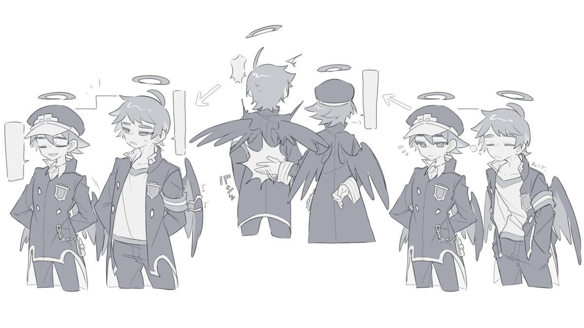 Uto_5528's tweet photo. 個人的にモリエドはこういう身長差があってほしいな…と思い前に描いたヤツ

右から左に見てくださ… https://t.co/M8oiXudeJo