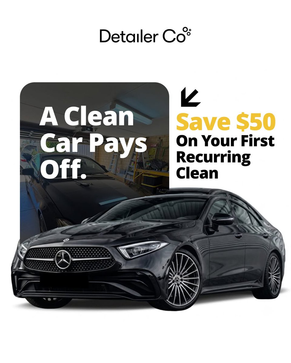 MirnaEchelu9's tweet photo. Keep your car consistently clean. For a limited time, save $50 on your first recurring premium mobile detailing service at home or work. Less hassle, more shine. Book today: 0483 904 395 | hello@detailerco. com. au https://t.co/PAWxoYWjkV