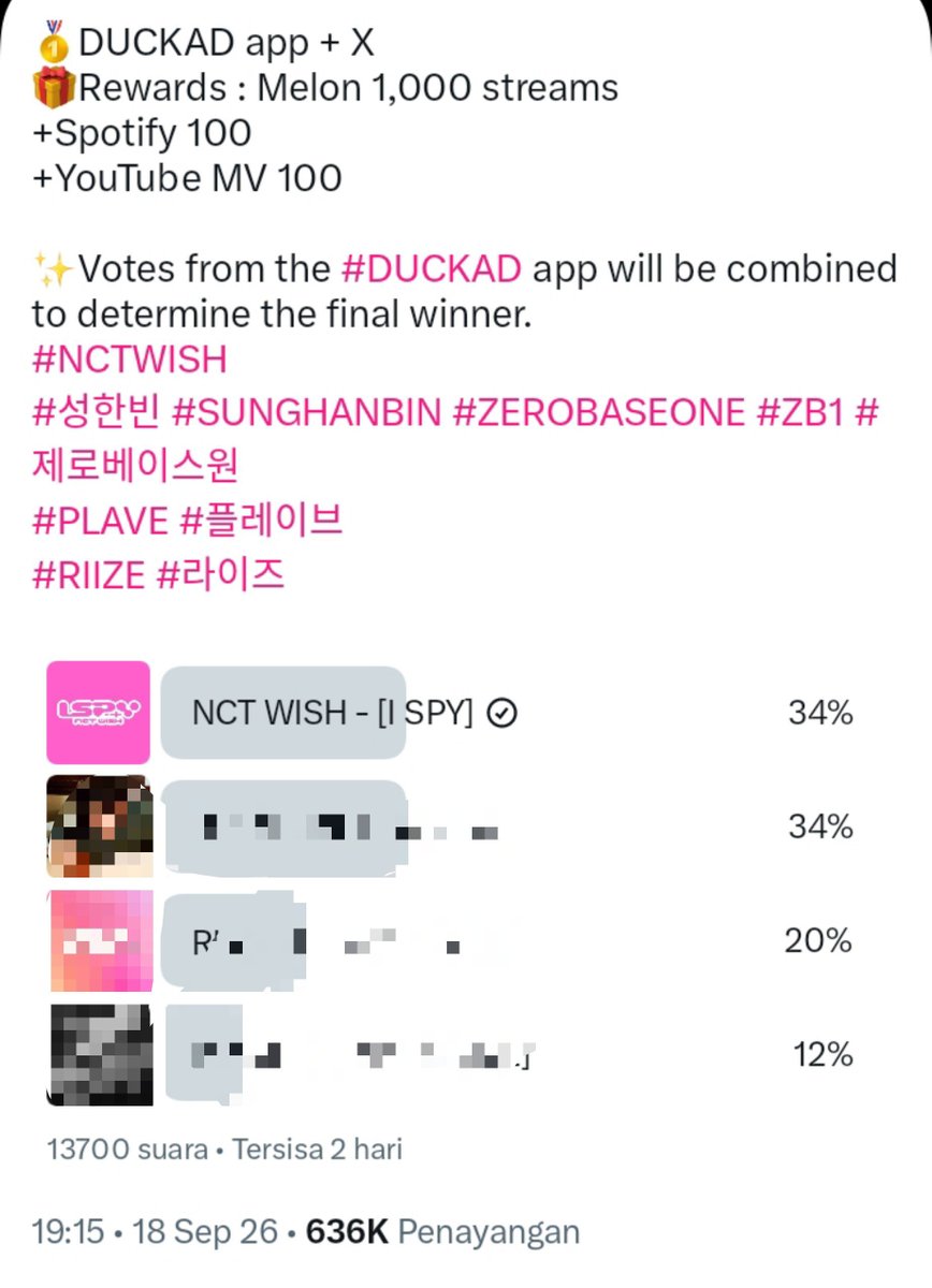 sakubearry's tweet photo. Polling terbaru yang di upload 5 jam &amp; 2 jam lalu bisa menghasilnya 10rb bahkan 20rb suara. Sedangkan polling yang diupload sejak 18 September cuma sekitar 4.658 suara 😮‍💨 tolong ikutan juga dong, caranya sama cuma tap. Sangat penting loh 👀

🔗 https://t.co/KoLP4XZfZu https://t.co/MmgTC9xlpn