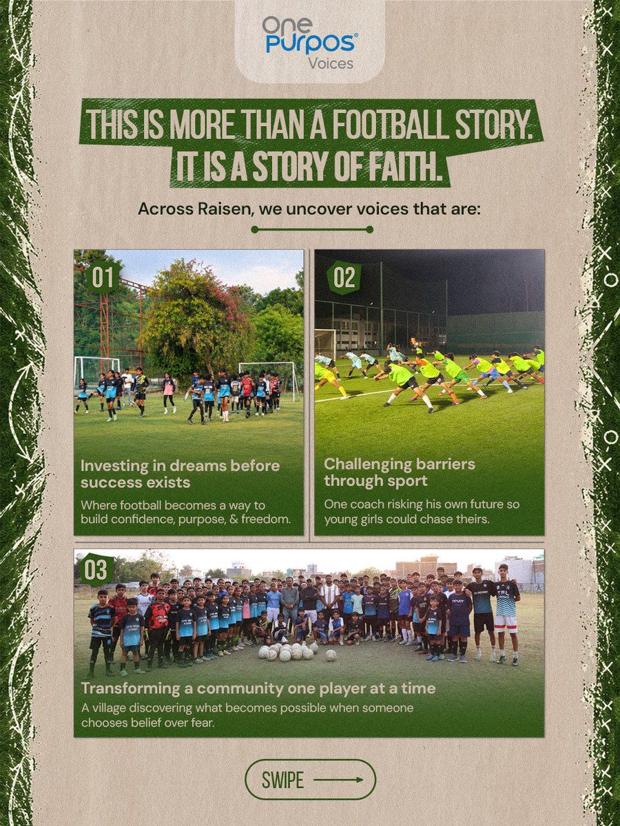 OnePurpos_'s tweet photo. Coach Param Ashawar and team showing what girls in rural India can achieve when given the support and space to pursue sports.

From a local muddy playground to national championships, a journey of inspiration and determination.

Watch the full story: https://t.co/hCP07pPwIk https://t.co/KoOnPI6q6X