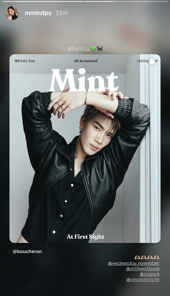 heavenlyeuri's tweet photo. What’s going on today?! 👀😭 

Boucheron posting Fourth’s Mint Vol.35, P’Mint tagging AE GMM and P’Jack, and then Fourth posting on his IGS with the 😶‍🌫️ emoji… WHAT IS HAPPENING?! Should we now wait for announcement 😳🫣

#Fourthnattawat #โฟร์ทณัฐวรรธน์ https://t.co/NyhuVsudQI