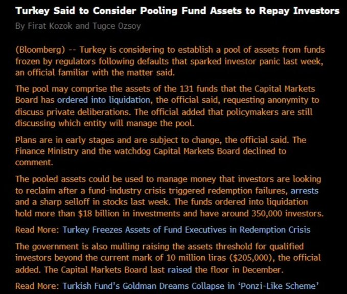 kanonn777's tweet photo. "Türkiye, dondurulan fonların varlıklarından ortak bir havuz oluşturmayı değerlendiriyor."

- Bloomberg

#TLY #THF #DOH #DFI #PHE #PBR https://t.co/yzZoXgSurS