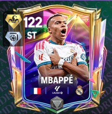 kejclipse's tweet photo. 🔴KYLIAN MBAPPÉ 122 OVR CARD IS HERE🇫🇷🔥

Along with different (assigned) playstyle predictions...

#FCMobile #FC27 #FCM27 https://t.co/WoHpII6Sfq