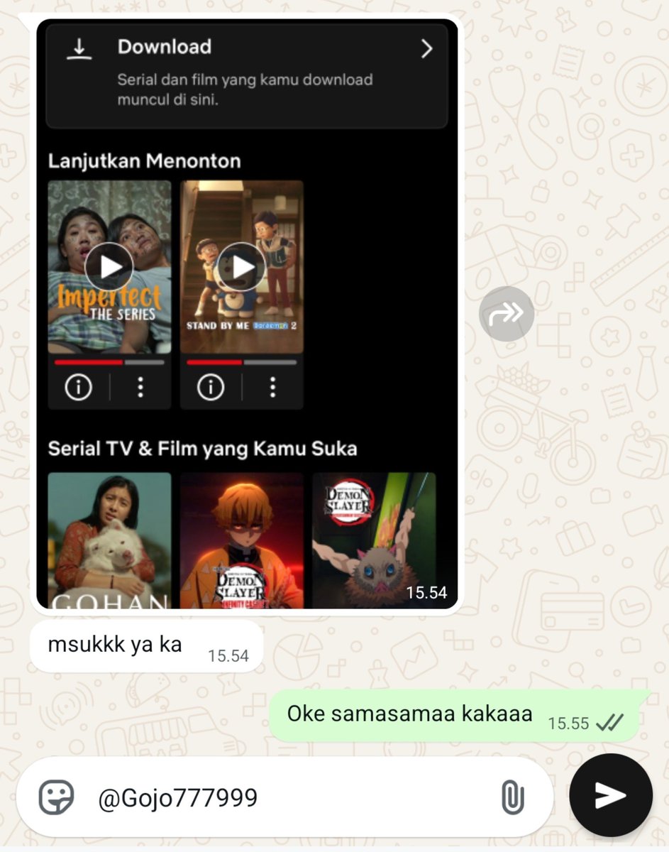 Gojo777999's tweet photo. Netflix 1P2U 1 Bulan❤️ https://t.co/jBLE3NBEQg