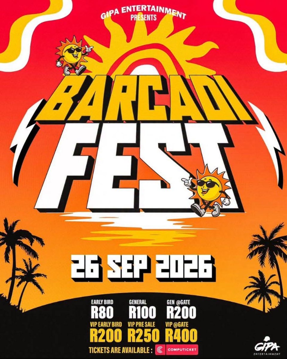 Computicket's tweet photo. ππ₯ GA-RANKUWA, WHO'S IN?
You said you were only there to watchβ¦ until your legs disagreed. ππ₯Barcadi Fest
π https://t.co/MDaeijUoEC
π Ga-Rankuwa
ποΈ 26 Sep
π° From R100
#BarcadiFest #Lekompo #GaRankuwa #Gauteng #LekompoSA #Computicket https://t.co/h2XktfR5WJ