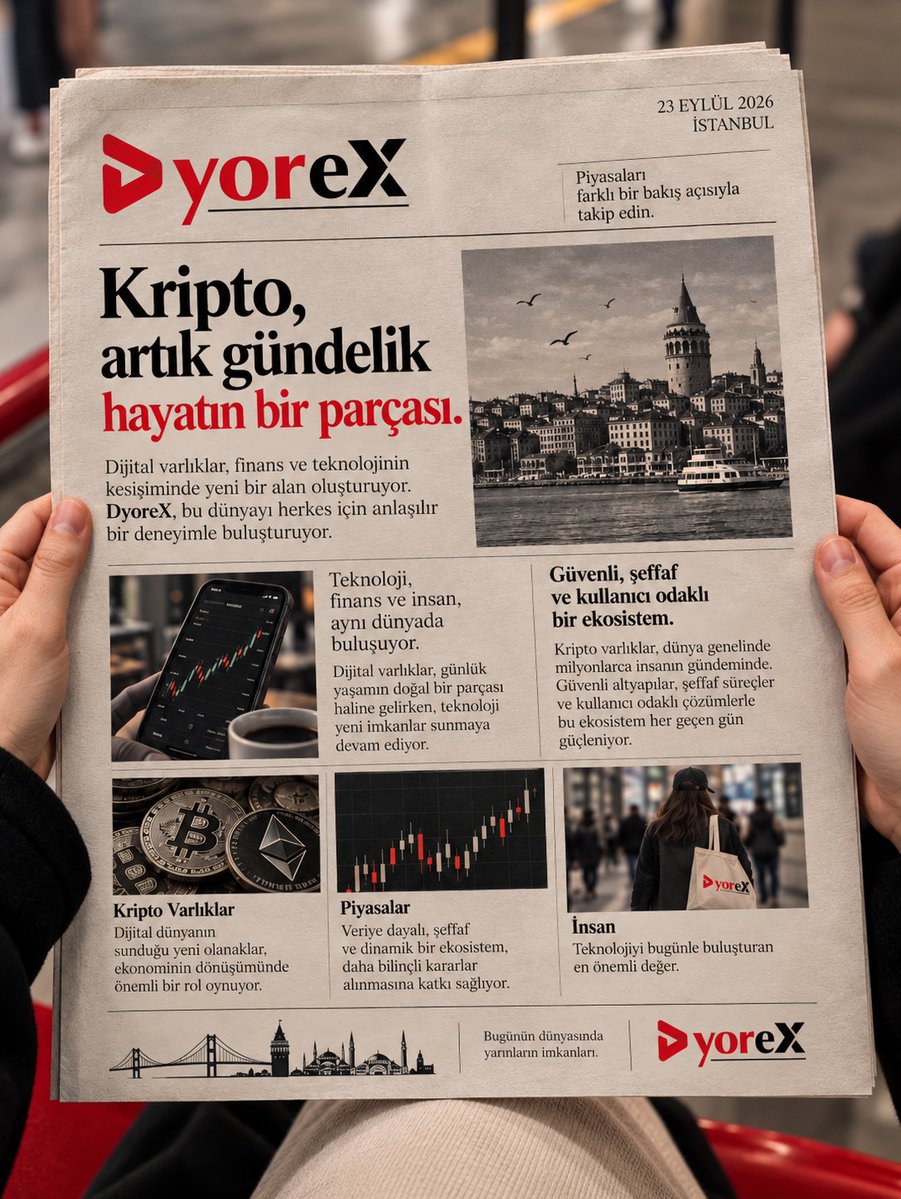 DyoreXcom's tweet photo. Bir gazete. Bir metro yolculuğu. Şehrin sıradan bir günü

Ve tüm bunların arasında artık daha sık karşılaştığımız bir kavram: kripto

Dijital varlıklar, blockchain teknolojisi ve finans dünyası geliştikçe kripto da gündelik hayatın konuşulan konularından biri olmaya devam ediyor https://t.co/y9qKJnHpZ1