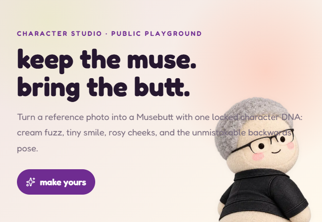 musebuttlol's tweet photo. $MUSEBUTT Character Studio is LIVE https://t.co/W4l9qiynTu