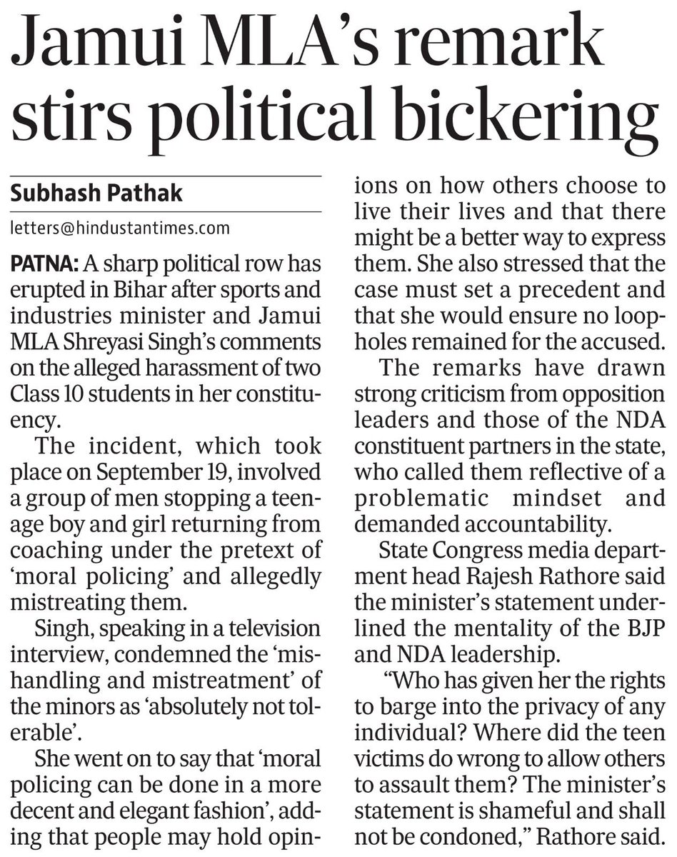 Sonal_MK's tweet photo. The “decent” and “elegant” thing would have been to give courtesy to the channel and reporter @htTweets https://t.co/3OyhW3Nsd1