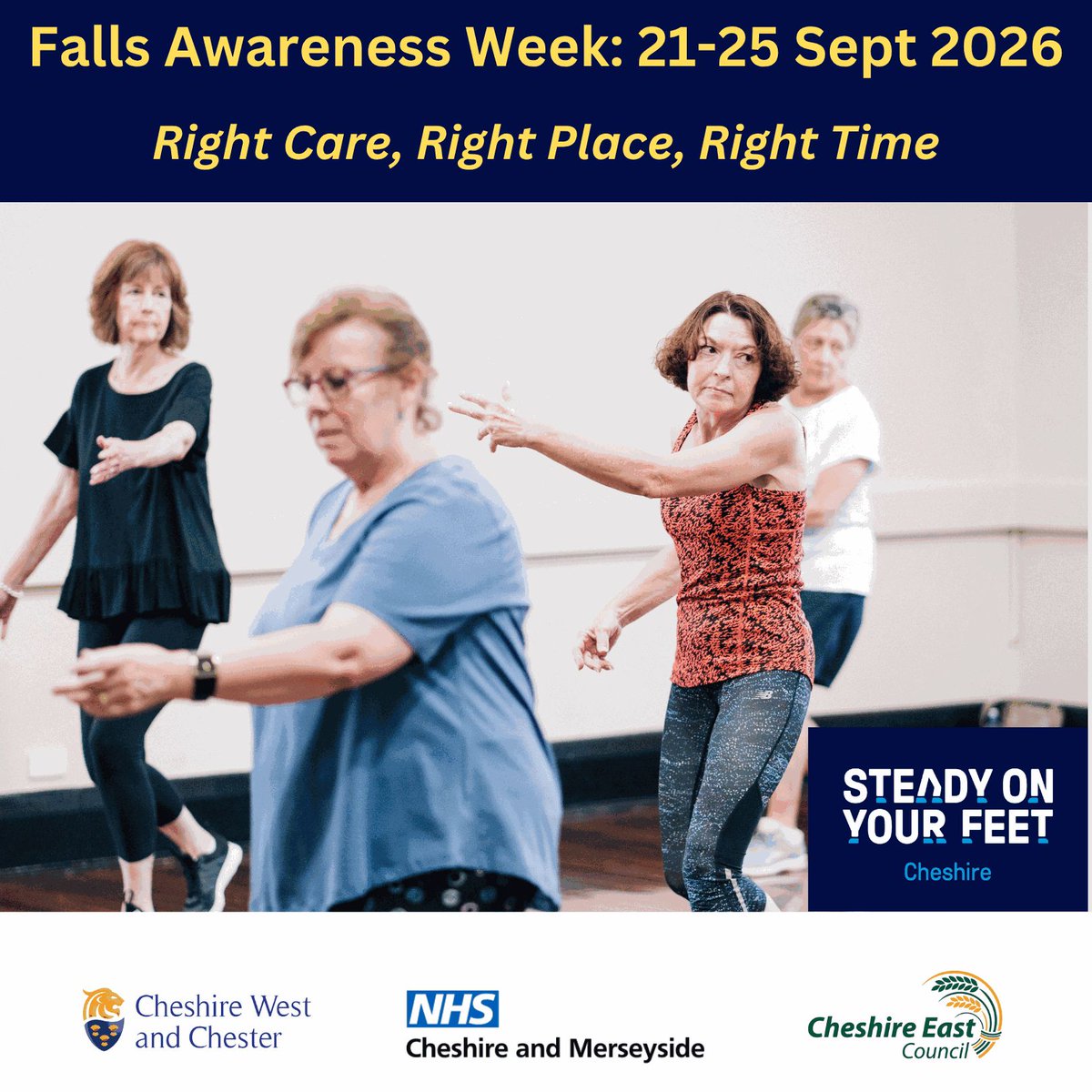 HealthwatchCE's tweet photo. Simple tips can help you to age better. Learn more at free falls prevention drop-in sessions in Cheshire 
https://t.co/TkG5oKf7Uc https://t.co/0QOqqCtZH7