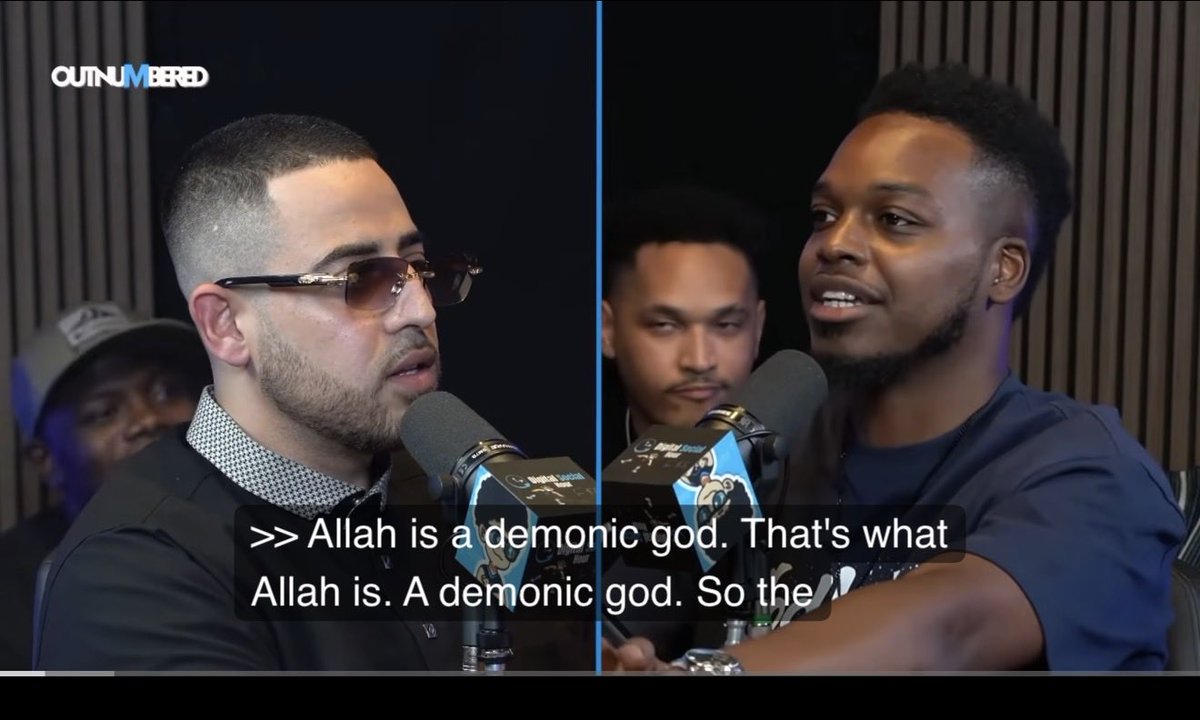 SpeedTiger491's tweet photo. @Kryptotajeer Junior asks, "What is Allah?" Avery replies, "Allah  is a demonic god!" A philosophical definition! He did not say that Allah is Satan. This is a debate, not a romantic encounter. Guys you are always so emotional , keep it irrational ! https://t.co/QMC840rEnn