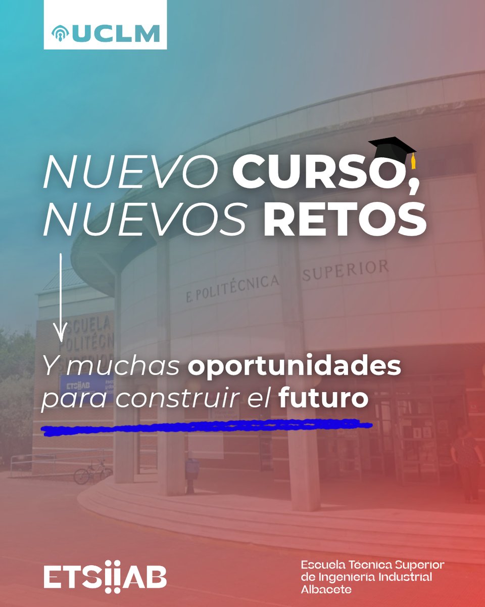 etsiiAB's tweet photo. 🎓⚙️ Empieza un nuevo curso en la ETSiiAB

Septiembre vuelve a llenar la Escuela de movimiento: clases, laboratorios, proyectos, reencuentros, nuevas caras y muchas ganas de seguir aprendiendo. https://t.co/WpiCJf6F0c