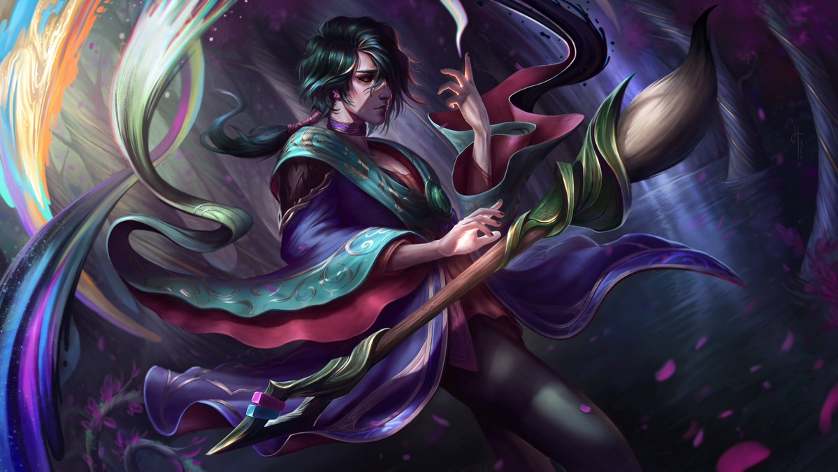 MartinaJahodov2's tweet photo. Was happily sketching and randomly new illustration appeared 👀

Love the new WR Hwei model😳

#hwei #wildrift https://t.co/LWlmykIppq