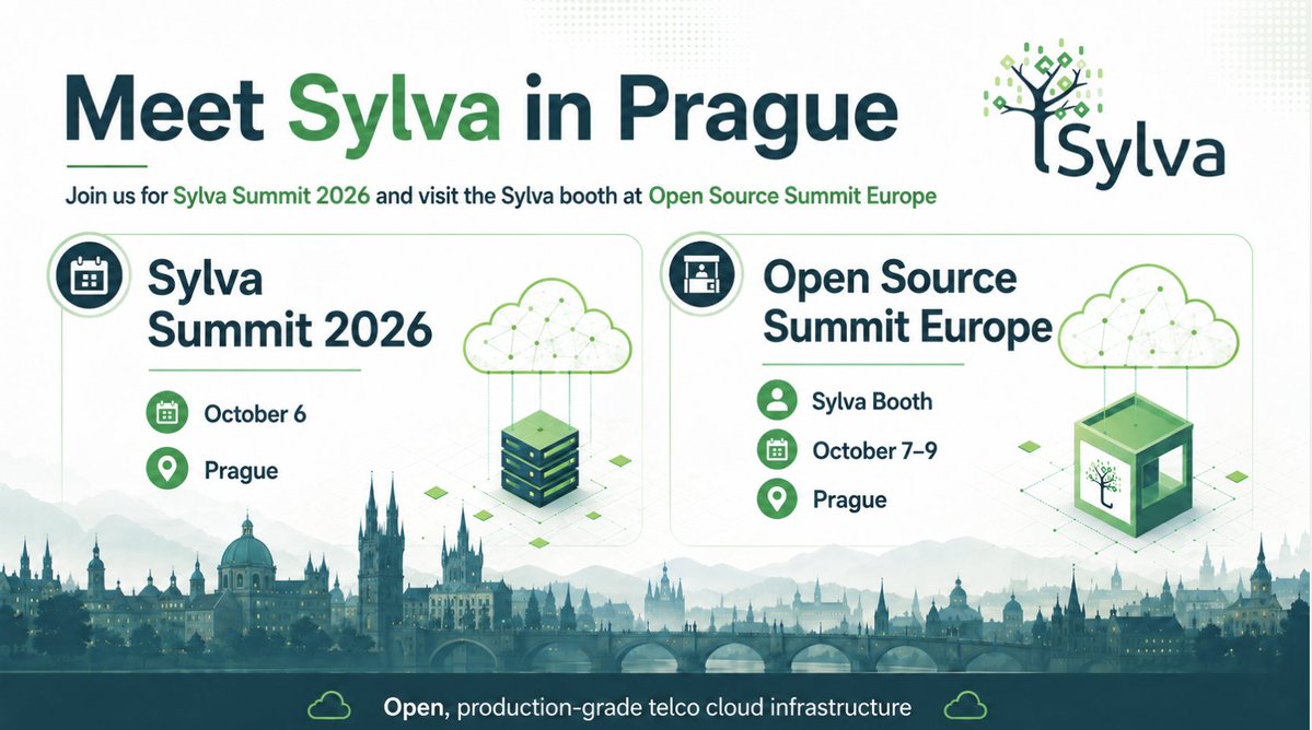 Project_Sylva's tweet photo. Meet the Sylva community at #OSSummit Europe! Visit our booth for demos, swag and conversations with maintainers. Don’t miss the live demo of a GitOps deployment with Duranta and Sylva across two labs 1,000 km apart.
Learn more: https://t.co/KfbBMoGxyq https://t.co/fRUjKwBFfk