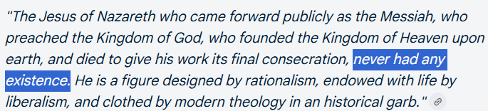 DebrajBong's tweet photo. @NiftyRahul @B_JesusParty Thodi nahin , pura padhi hain.
Albert Schweitzer , the christian missionary who got  Nobel Prize for his work in africa, came to this conclusion after extensive research in his book "he Quest of the Historical Jesus" https://t.co/vn4sVIRNvq