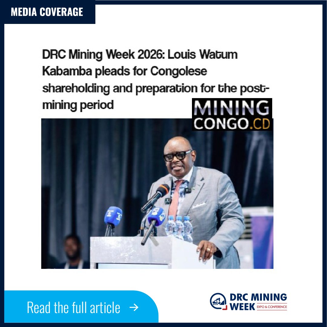 drcminingweek's tweet photo. À la DRC Mining Week 2026, Louis Watum Kabamba a appelé à renforcer l’actionnariat congolais et à préparer l’après-mine.

Louis Watum Kabamba called for greater Congolese ownership and stronger preparation for the post-mining period.

#DRCMiningWeek #DMW26 https://t.co/WLxm3EYgX1
