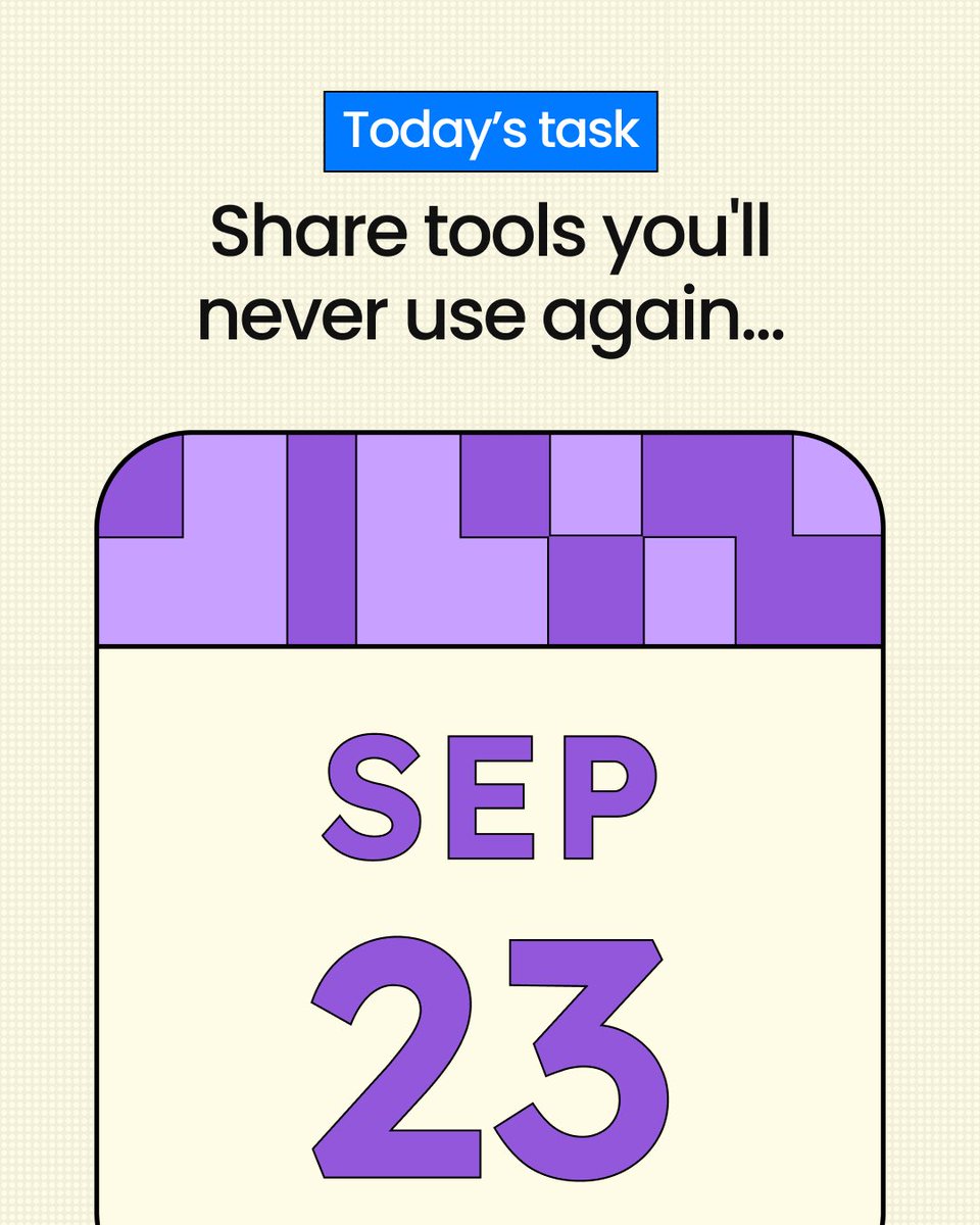 Rhuceapp's tweet photo. Let’s retire some tools before entering the next month
What’s one app or software you used to swear by, but would never touch again?😭
And what finally made you switch?
#Rhuce30DaysChallenge https://t.co/h42BwYr78A