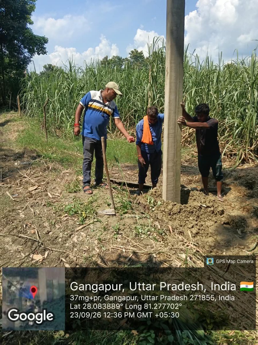 CeDevipatan's tweet photo. जनपद बहराइच के विद्युत उपकेन्द्र मोतीपुर के ग्राम गंगापुर में RDSS LOH Phase-3 के अंतर्गत विद्युतीकरण का कार्य युद्धस्तर पर किया जा रहा है। ग्रामीण क्षेत्रों में बेहतर एवं सुचारु विद्युत आपूर्ति सुनिश्चित करने की दिशा में कार्य निरंतर जारी है। #Rdss
@AKSharmaOffice
@mduppcl https://t.co/ru0hCI1Saa