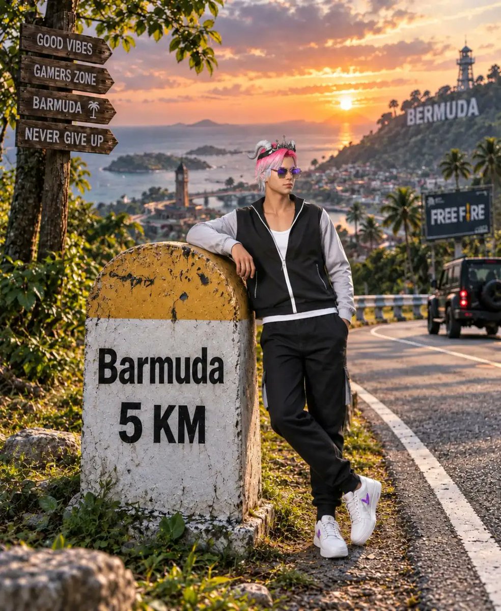 GidgetSpro9tuw's tweet photo. Dropping into Bermuda like a boss. Whether real or virtual, I’m always playing to win. The safe zone is shrinking, but the style stays strong. Who’s dropping with me? https://t.co/1BeWkscopC