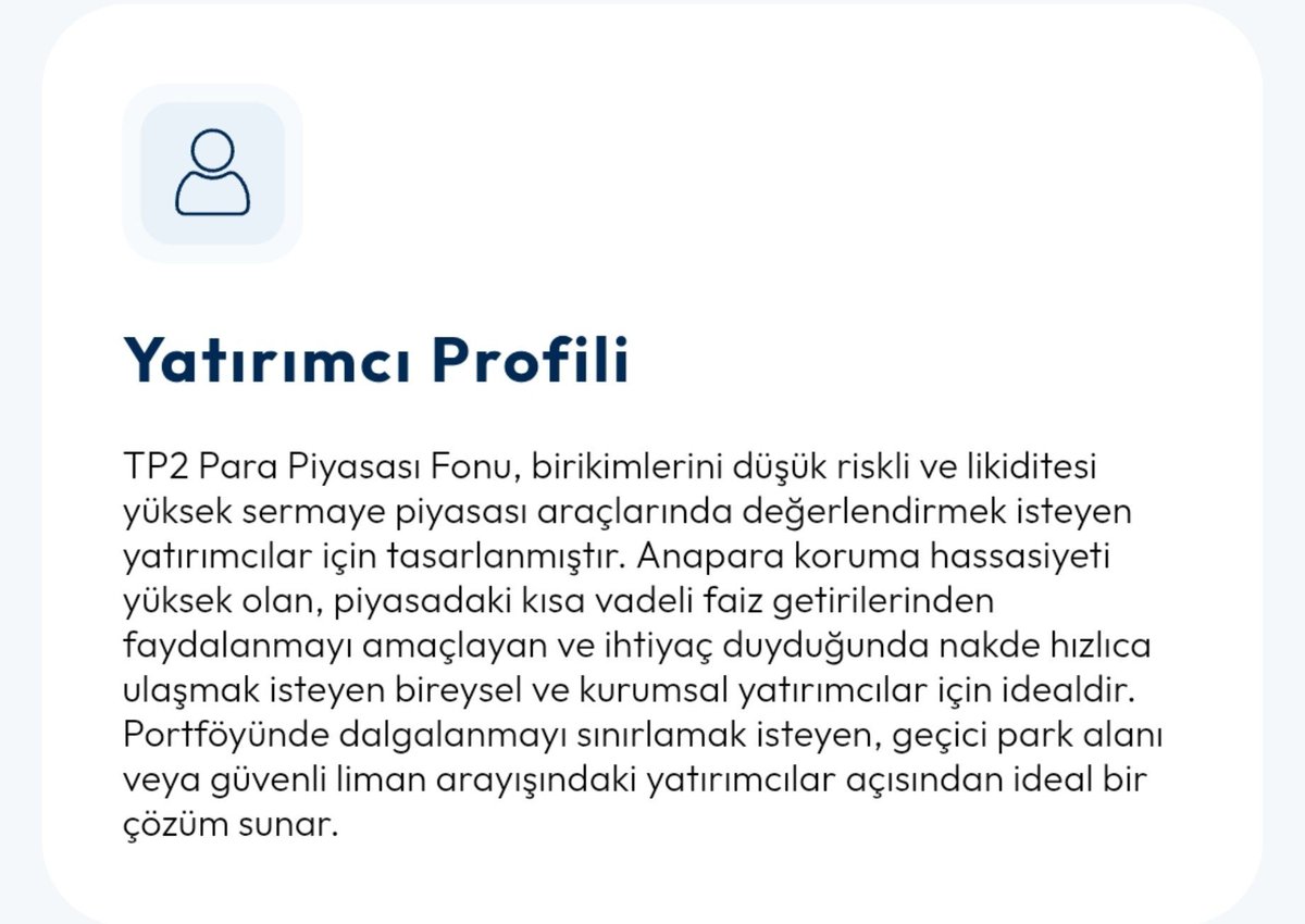 kkahriman90's tweet photo. #TP2 para piyasası fonunun

Yönetimi @TeraPortfoy
Saklayıcısı @isbankasi
Gözetim ve denetimi @spkgovtr 

Bağımsız denetleyici - Ulusal Bağımsız Denetim
https://t.co/TRRGr55vYq

Yatırımcı profili "geçici park alanı veya güvenli liman arayan kişiler"

Tek sorum şu Paramız nerede? @oktay_saral durum tam olarak bu Oktay Abi.