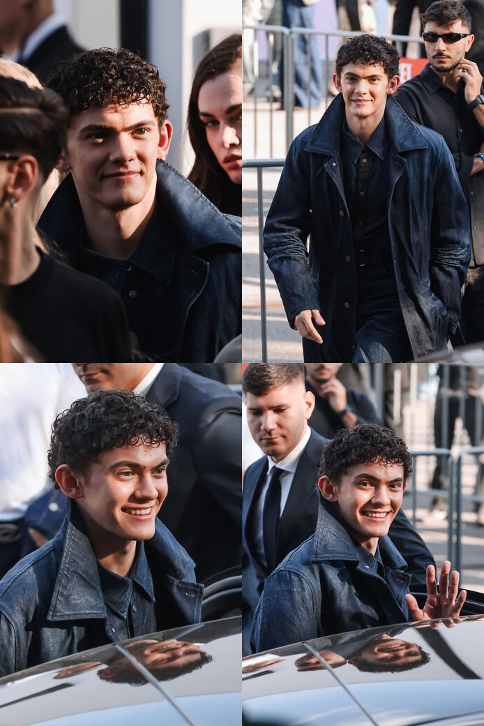 dailyjlocke's tweet photo. joe locke outside of the diesel fashion show during milan fashion week https://t.co/w8nWKyOaJP