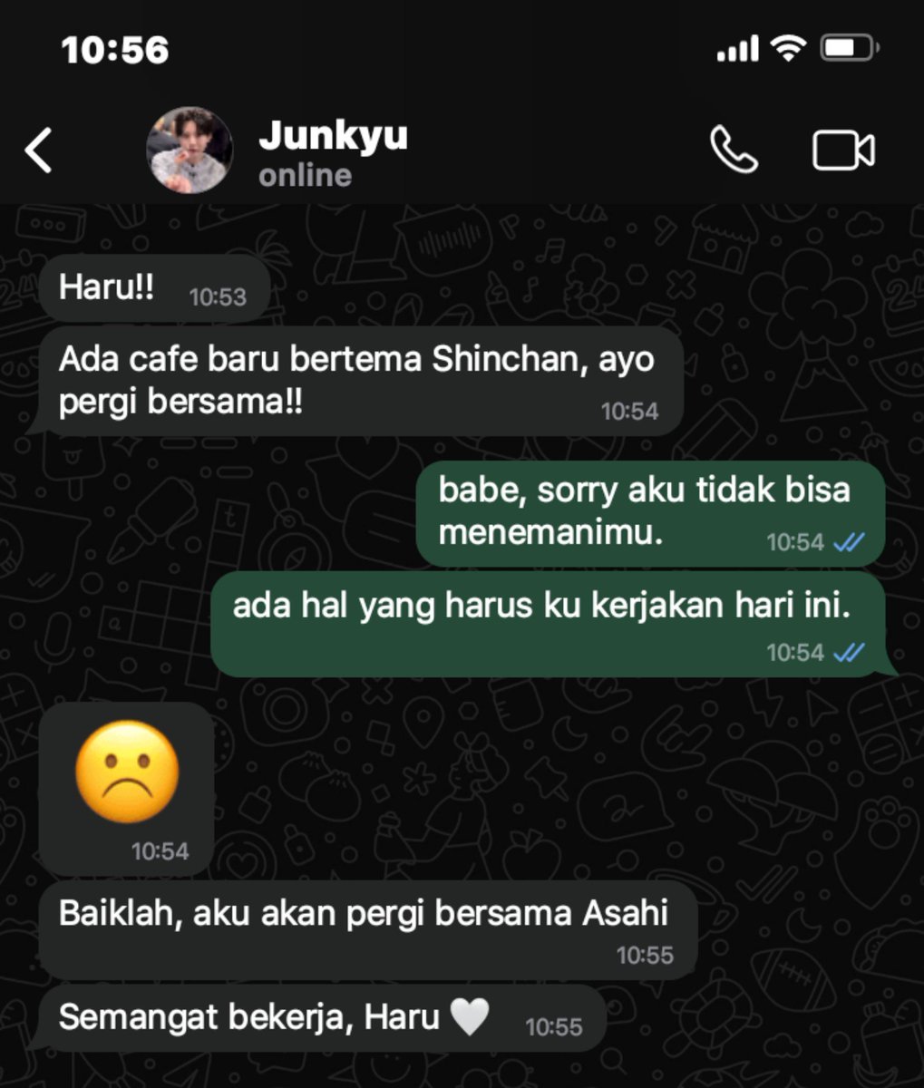 harukyunyx's tweet photo. Day 1 vs Day 40 
[ketika cinta dan tugas saling bersinggungan]

; harukyu one tweet au by harukyunyx https://t.co/2mF3lOmsHf