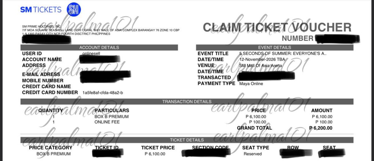 earlpalma101_'s tweet photo. Re-upload:
Secured 5 SECONDS OF SUMMER: EVERYONE’S A STAR WORLD TOUR (1) BOX B PREMIUM. Thankyou for trusting 😇
#jaynablueproof https://t.co/bSzsJQ5M66