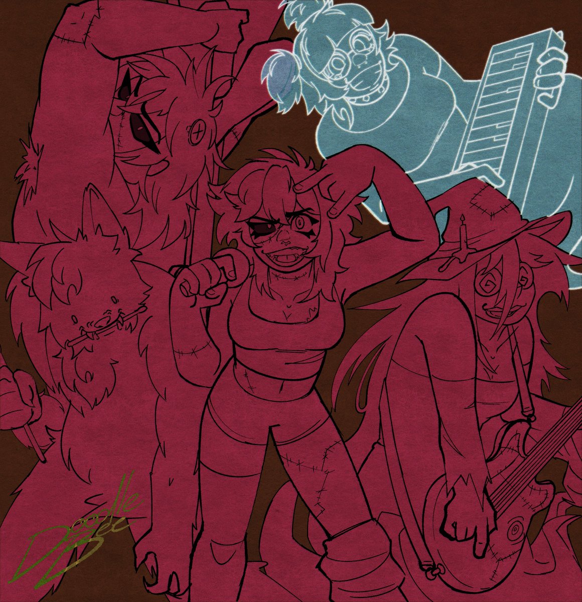 _Doodle_Bee_'s tweet photo. Band fanart wip-

#ocs belong to @shteppii 💛💛💛 https://t.co/qS7G7Y44Pd