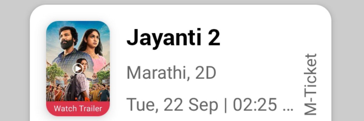 CreamMalai89012's tweet photo. Yesterday I finally went to watch #jayanti2 🫶 & bruh marathi cinema is healing
A film on youth base 🫶 #mustwatch
Rating - 8.5/10 https://t.co/j9BtE46ey0
