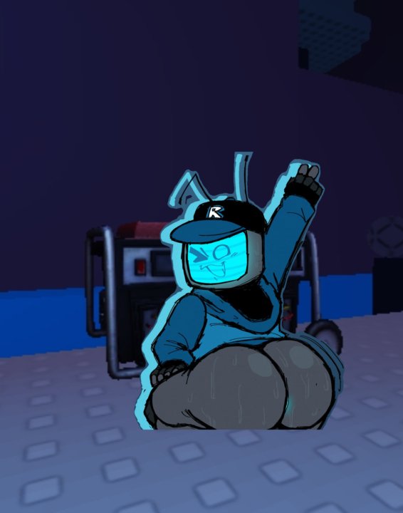 thathatedtv's tweet photo. *somewhere in quiet part of Bluuworld*

"Oh hey [Reader]! I was about to do this gen to fill up my battery, mind watching over me?"

*without even waiting for an answer he turned his head towards the generator and began working on it, unconsciously swaying his ass left and right* https://t.co/9gzuxuB3Ai