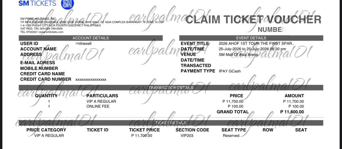 earlpalma101_'s tweet photo. Re-upload:
Secured AHOF 1ST TOUR FIRST SPARK (1) VIP A REGULAR (1) BOX REGULAR. Thankyou for trusting 😇
#jaynablueproof https://t.co/ADZ96idAKT