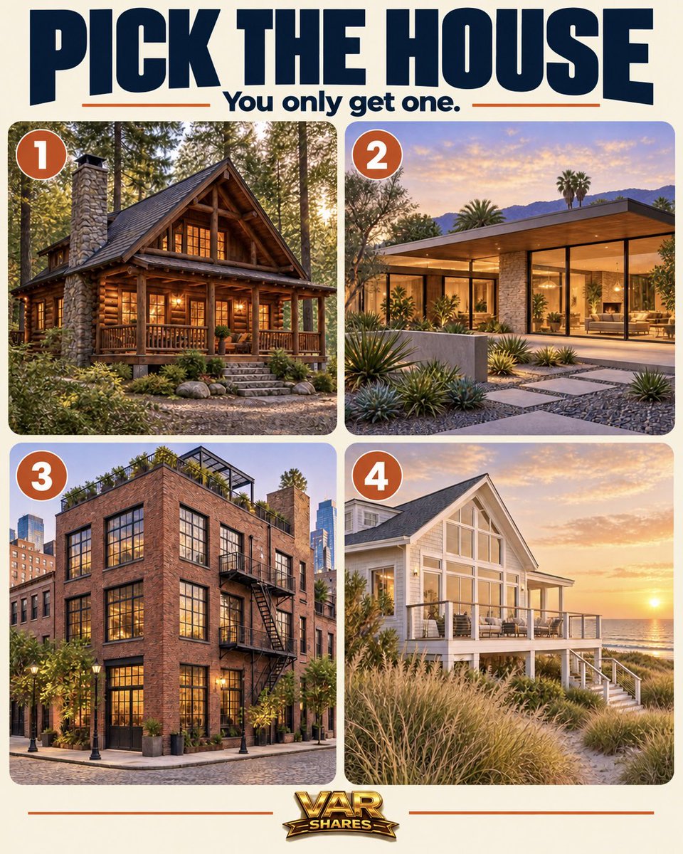 shavar's tweet photo. Imagine the keys are yours. 🏡 Are you choosing the quiet cabin, sleek modern home, city loft, or coastal escape? Drop your number—and tell me what sold you. I want to know where you’re unpacking!
———
#DreamHome #HouseGoals #CabinLife #CityLiving #CoastalLiving https://t.co/5trZrutA3U
