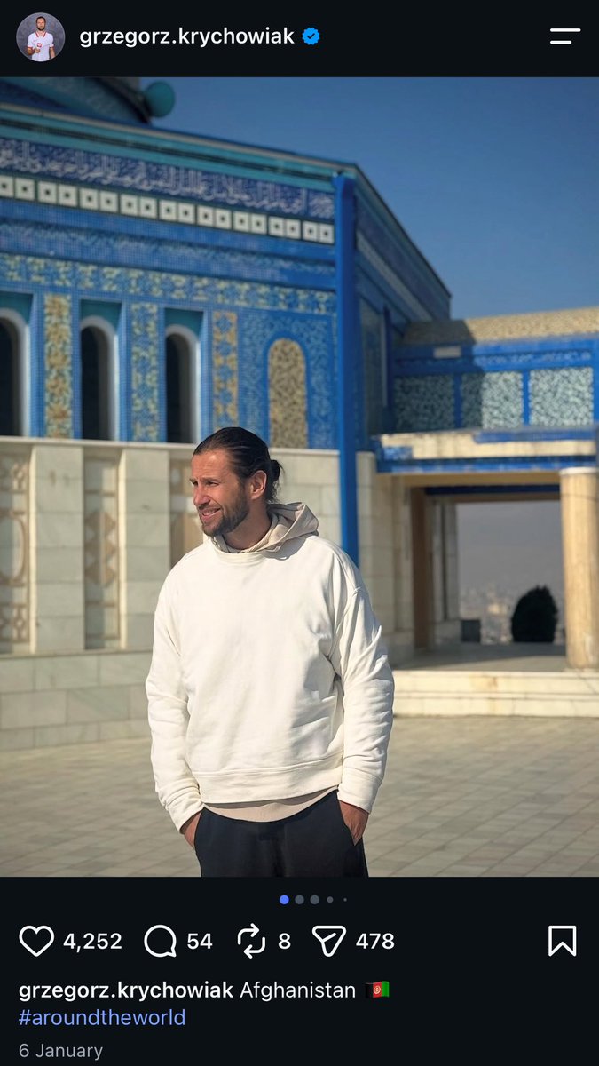 Abtilibaan's tweet photo. Former PSG &amp; Sevilla Polish international Midfielder Grzegorz Krychowiak retired last October and been spending that time travelling the world.

What an interesting guy! https://t.co/zxftXm1PUm