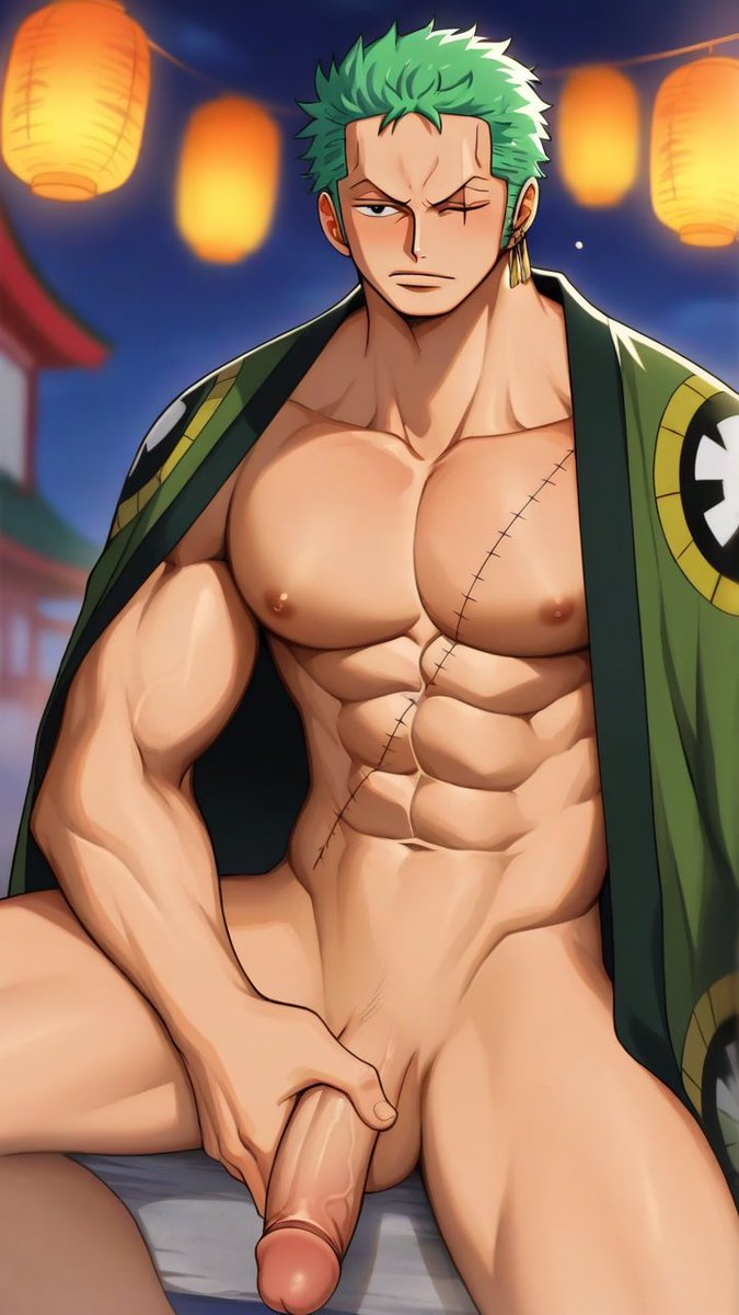 Darooq3's tweet photo. Three swords missing. One problem showing. ⚔️💦

#Zoro #RoronoaZoro #OnePiece #NSFW #OnePieceNSFW #AIart #Bara #R18 https://t.co/iU3TNOL4xR